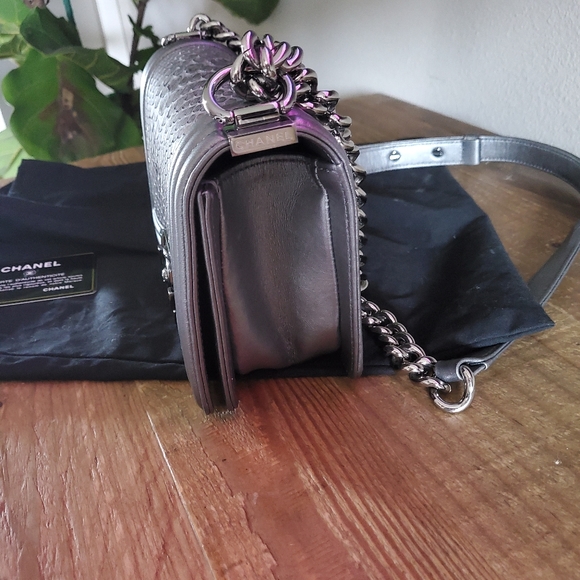 Chanel boy bag python small - Picture 2 of 4